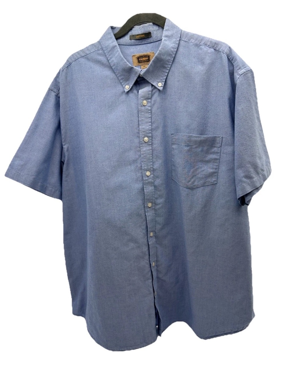 The Foundry Supply Co. Men's Light Blue Short-Sleeve Button-Down Shirt